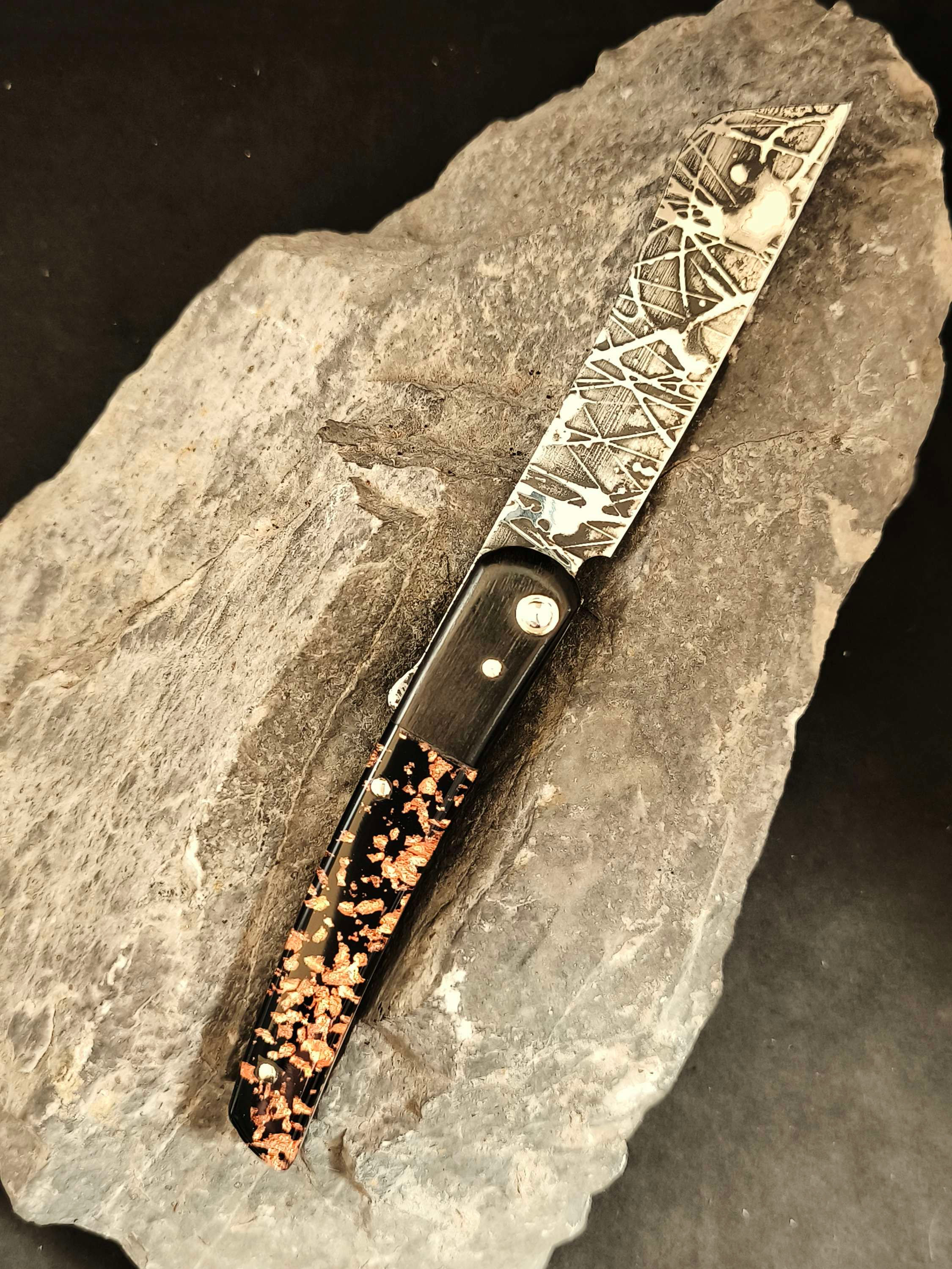 Couteau Compagnon Zikzak art cuivre