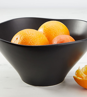 10.25" Amie Black Matte Serving Bowl