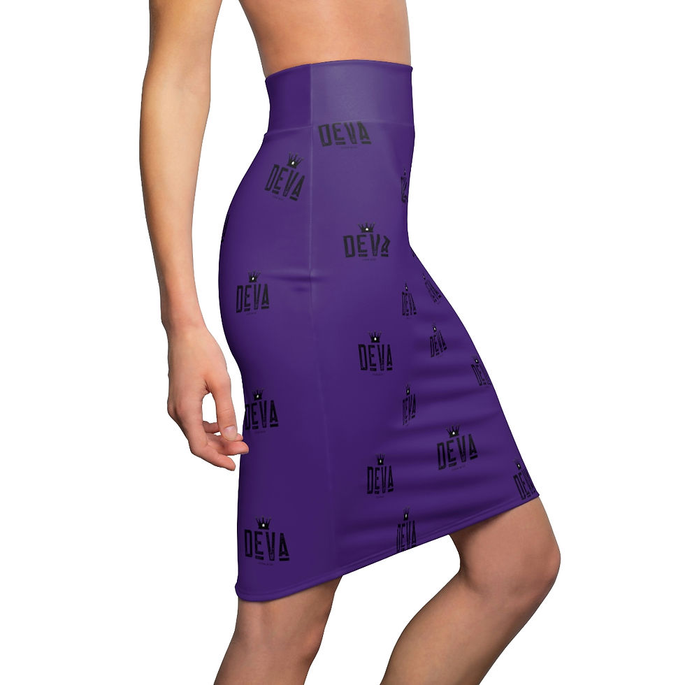 Thumbnail: Deva Pencil Skirt (Purple)