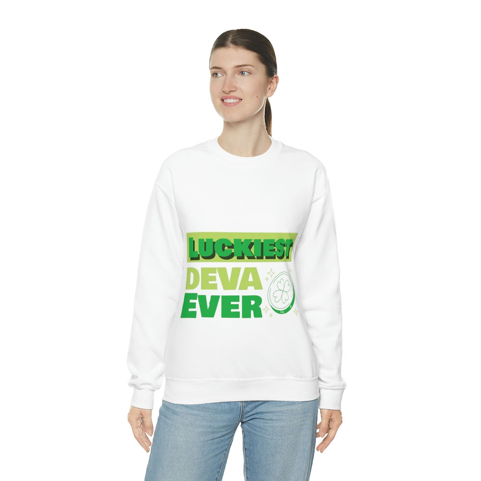 Thumbnail: DEVA Clover "Lucky Deva" Heavy Blend™ Crewneck Sweatshirt