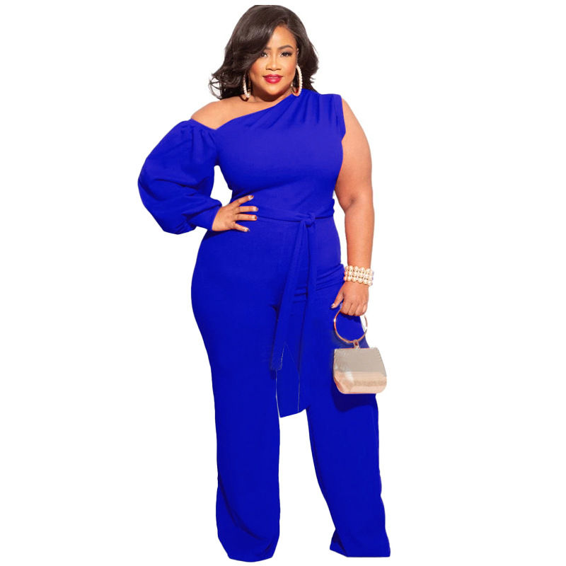 Thumbnail: DEVA Fashionista One Shoulder Plus Size Romper