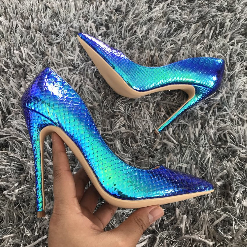 Thumbnail: Deva Snakeskin Printed Pumps