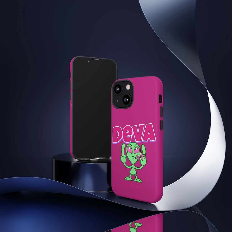 Thumbnail: Deva Alien Tough Durable iPhone Android Case (Pink)