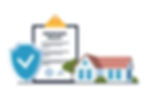 Eye-level view of a home insurance document laid on wooden table