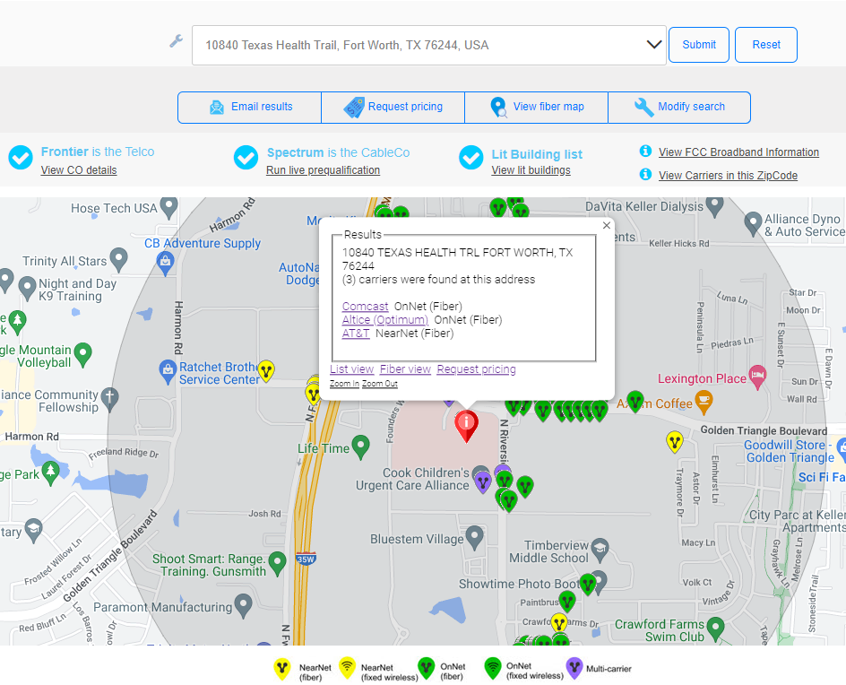 Optimum in Texas. Over 36,000 buildings nation-wide. Search addresses on CarrierFinder.