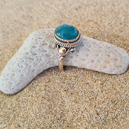 Miniaturbild: Larimar Ring, Silber