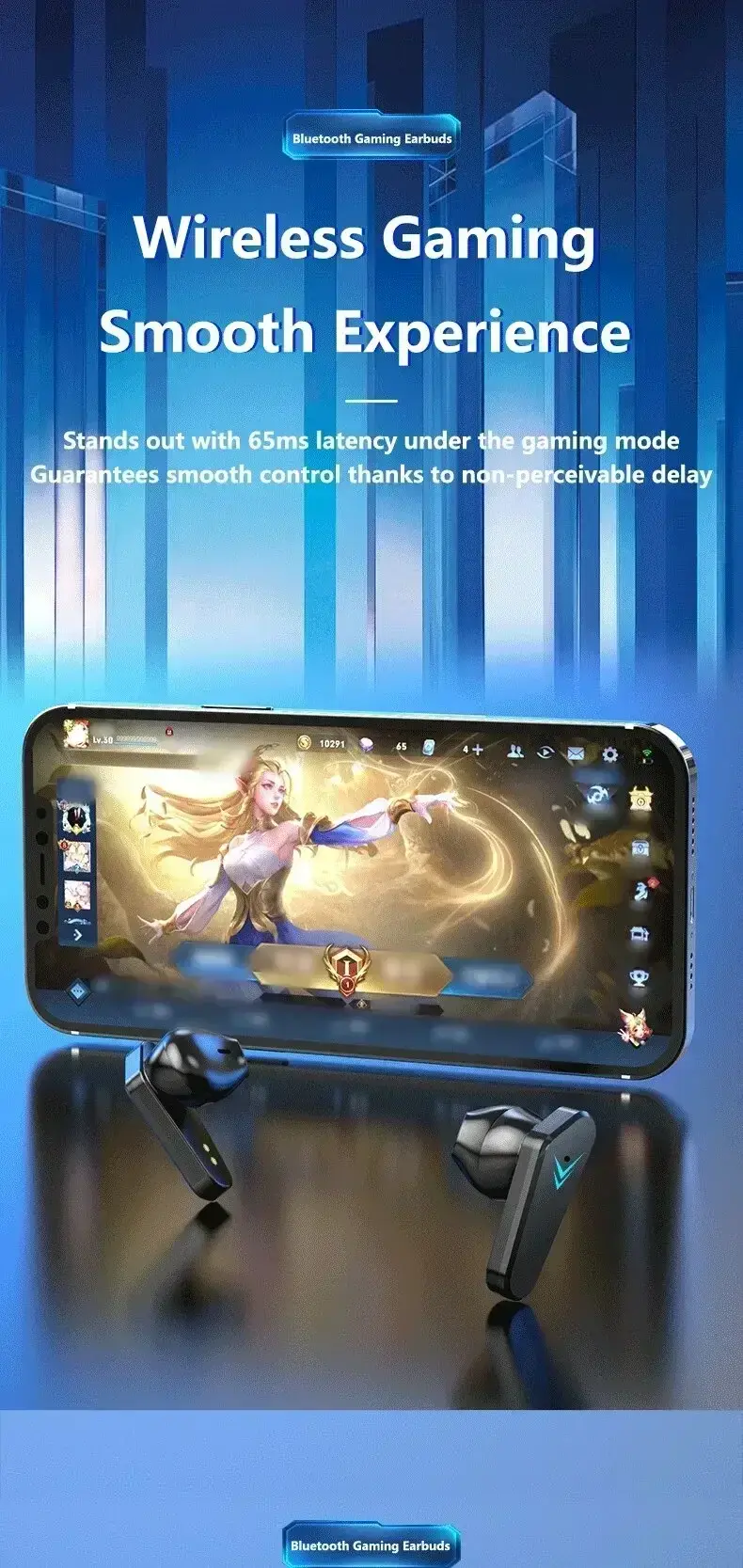 Thumbnail: NEW X15 TWS Earphones Bluetooth Wireless Gamer Headphones Earbuds Fone Gamer Hea