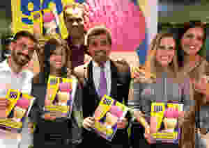 Mani Monteiro, André Cunha, Matheus Pastori, Monique Melo e Verônica Villas-Bôas no lançamento da 46a edição da Let's Go Bahia