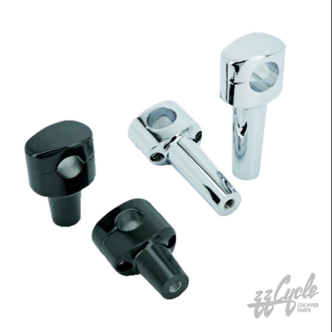 Fusion II BLACK - Risers 4" High for 1" Handlebar