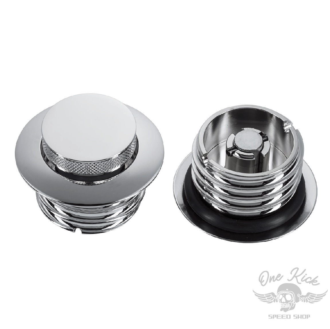 Pop Up Gas Cap Vented Right Side Chrome