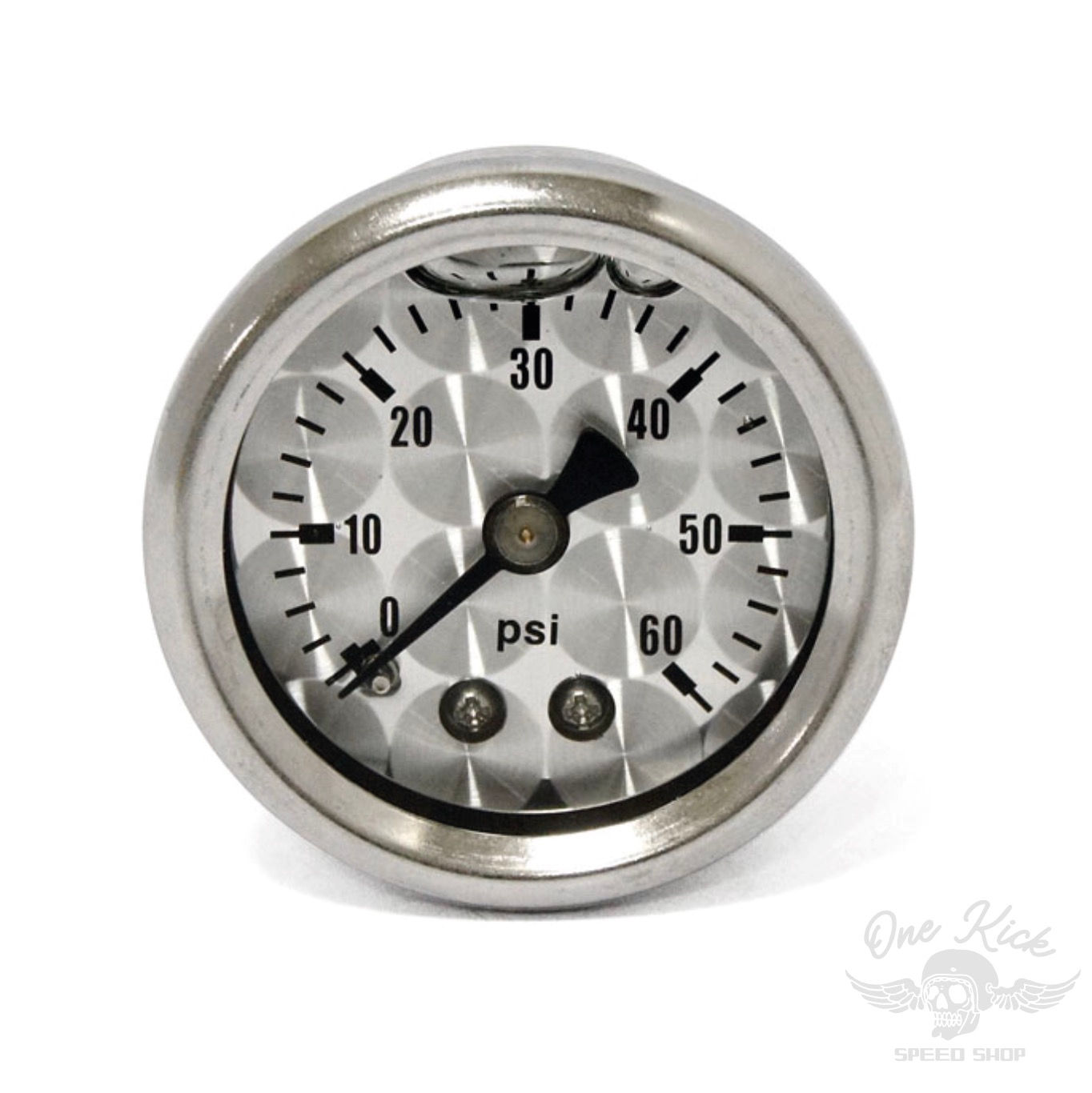 Oil Pressure Gauge 60Lbs Silver