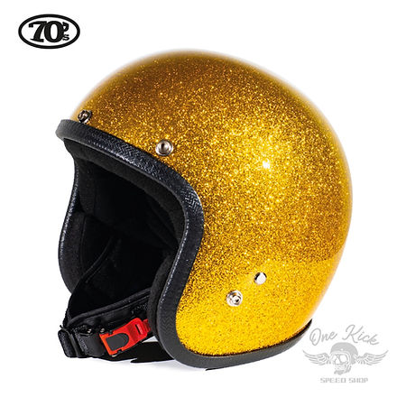 70's Vintage Helmet - Metalflakes Gold - Medium | Onekick Speedshop
