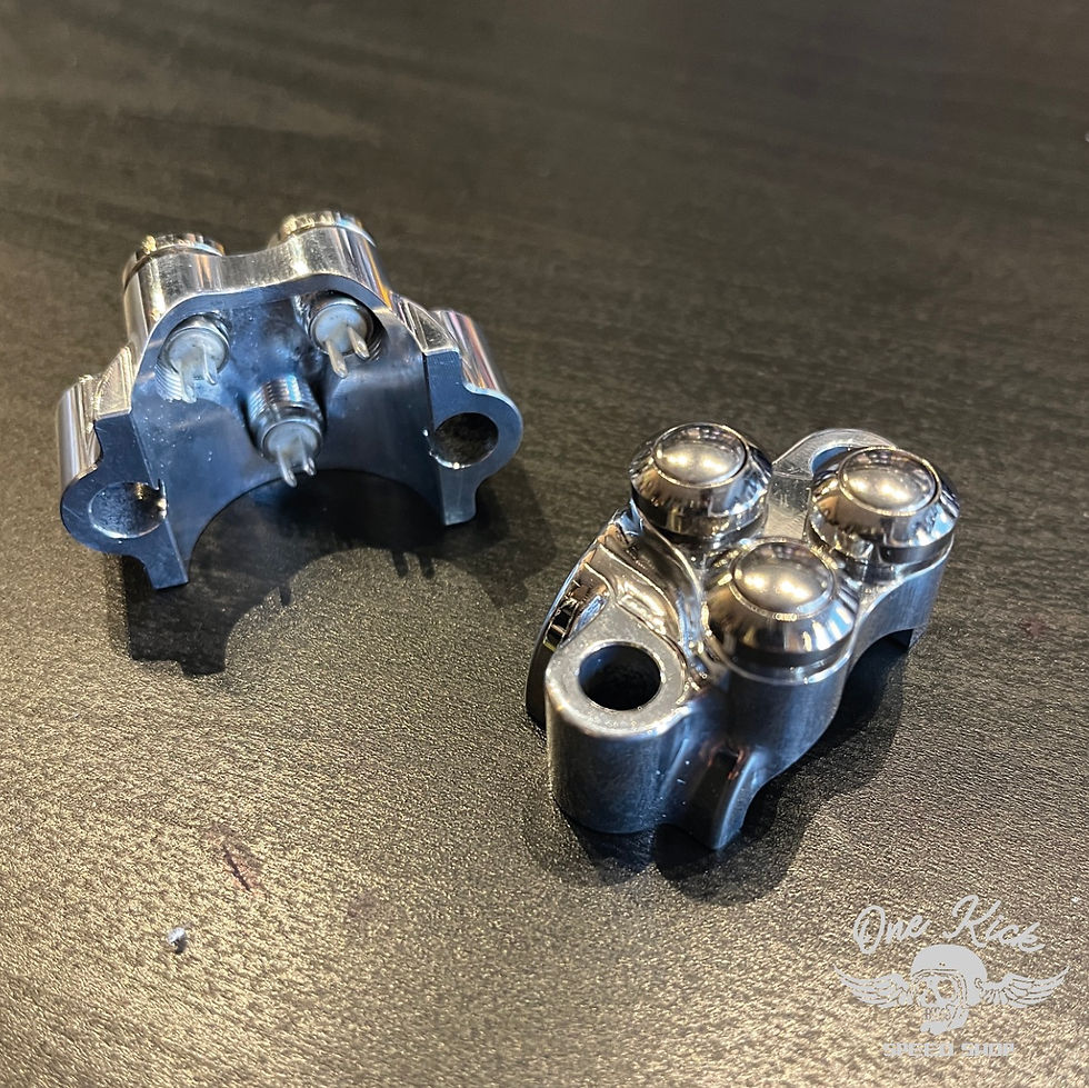 Miniatura: Interruttore a 3 pulsanti II lucidato per pompa freno classica - Manubrio da 1"