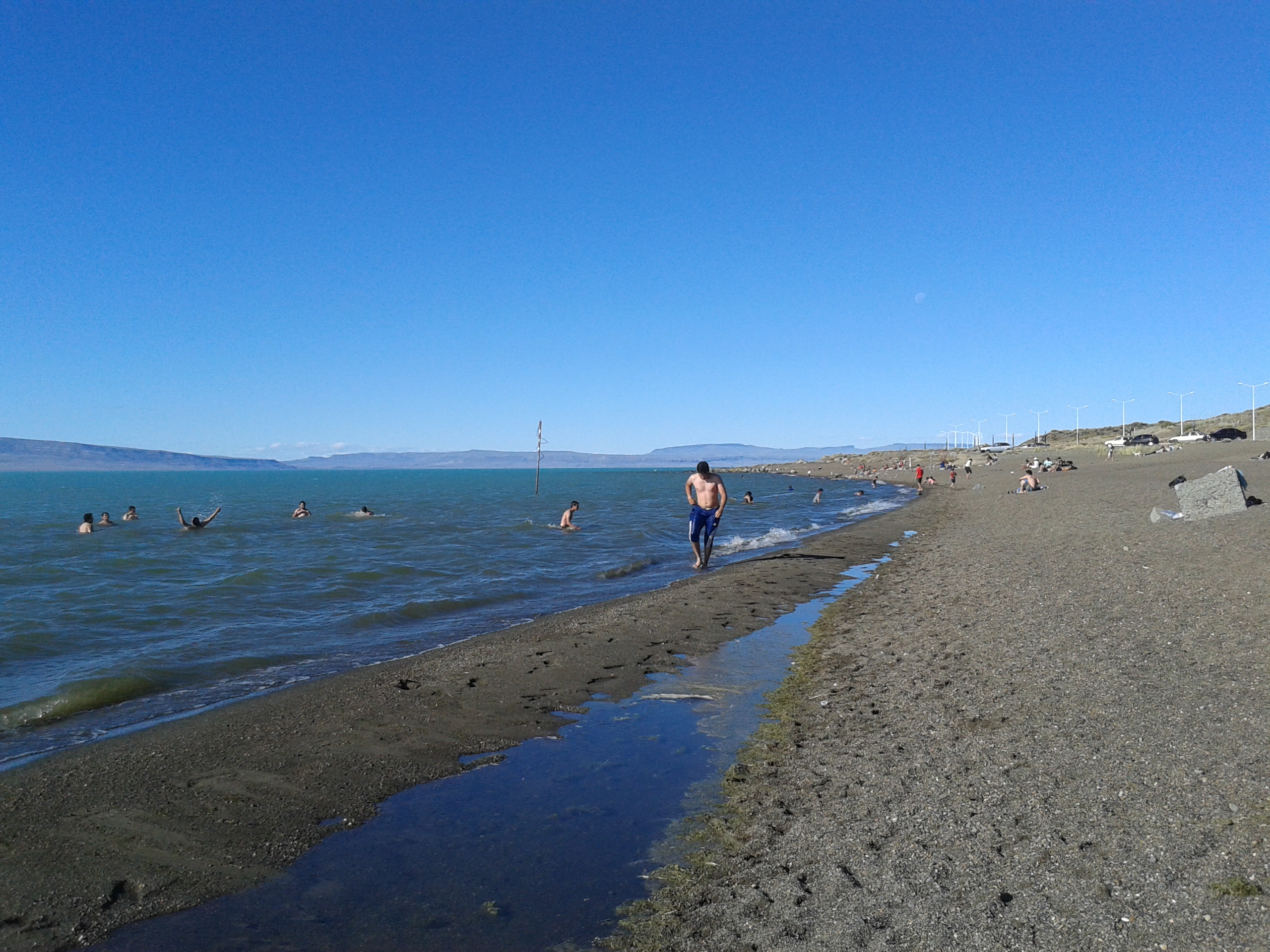 Verano, playita del Lago Argentino