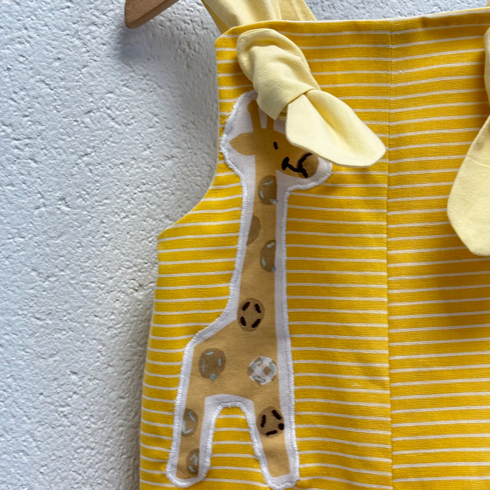 Miniature : Salopette girafe jaune