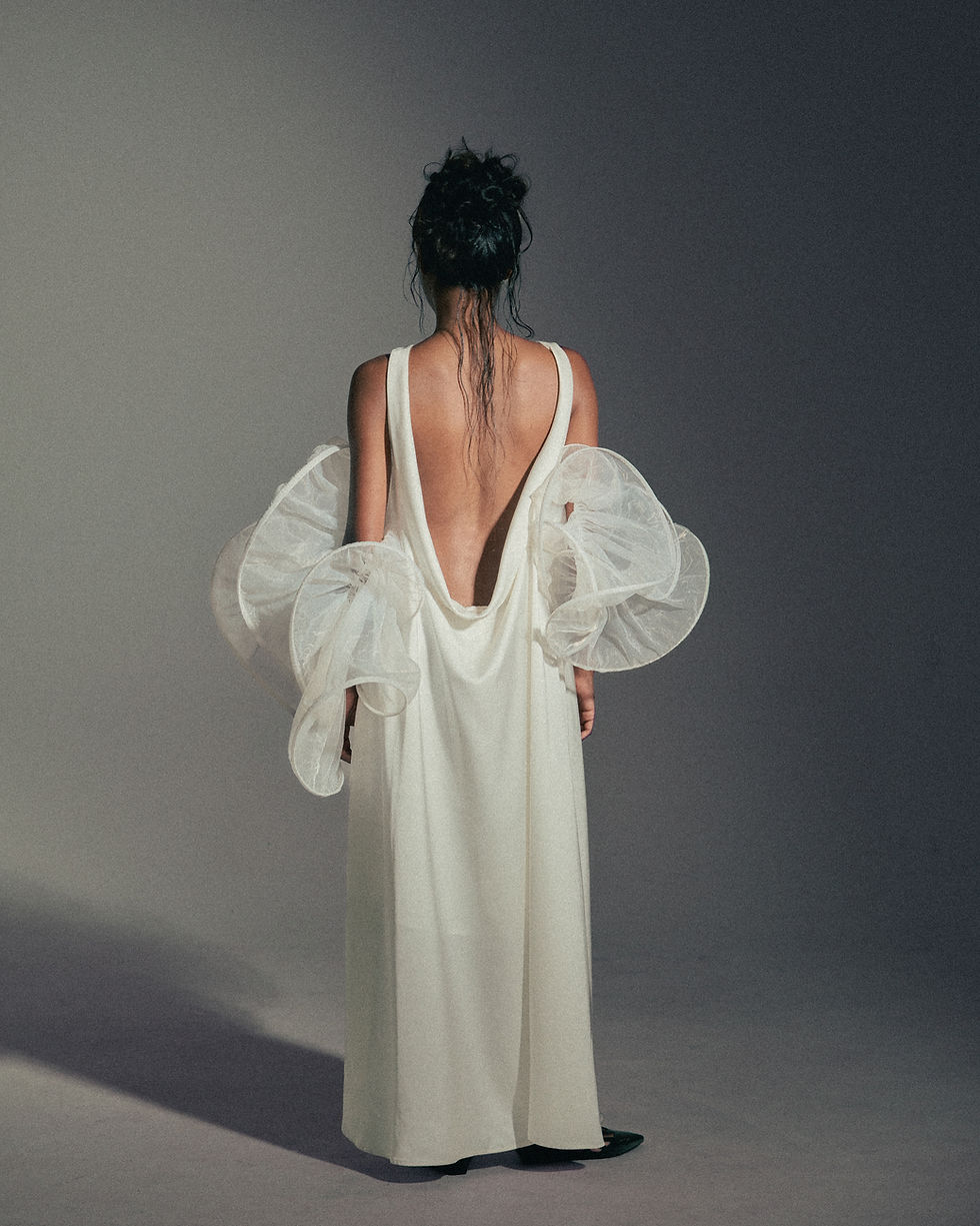 Thumbnail: Asymmetrical Satin Gown