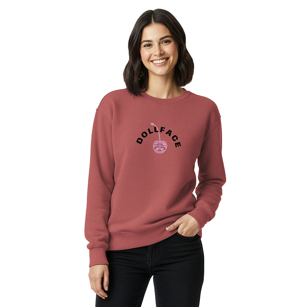 Thumbnail: Dollface Unisex Sweater (with back logo)