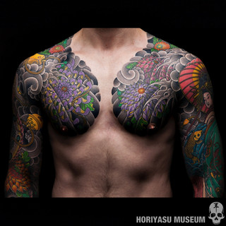 彫やす 日本刺青 Japanese Tattoo 花魁と蛇