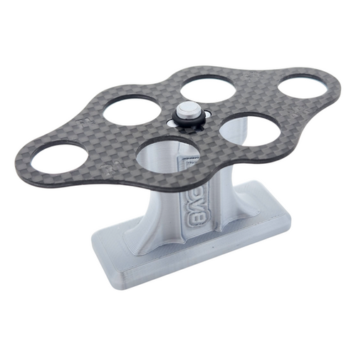 3DX Carbon 1/10th Onroad Shock/Diff Rebuild Stand - Silver | INOV8