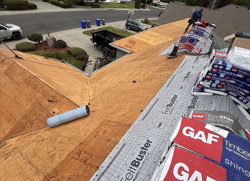 Underlayment and GAF Shingles, During by First Rate Roofing Services