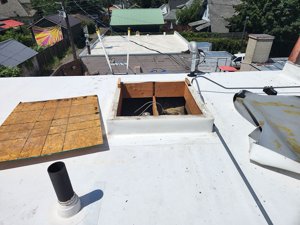 Commercial Curb Rebuild, Before by First Rate Roofing Services