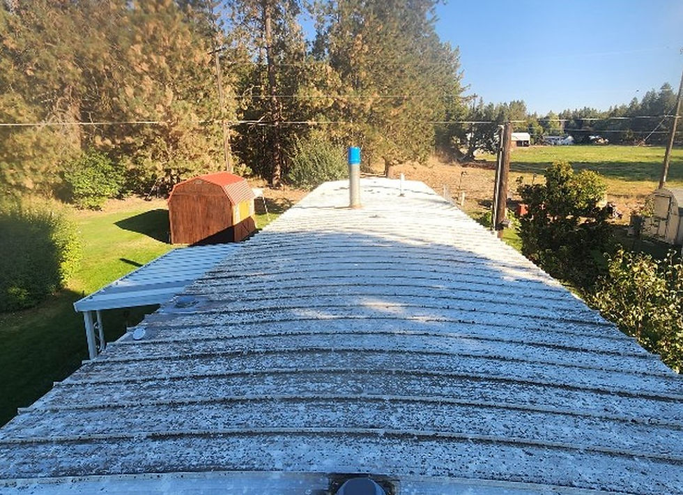 Mobile Home Roof Coating, Before by First Rate Roofing Services