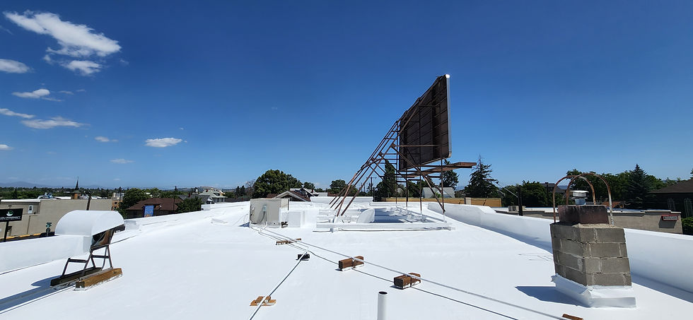 Commercial Roof Coating, After by First Rate Roofing Services