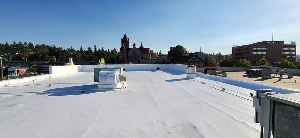 Downtown Roof Coating, After by First Rate Roofing Services