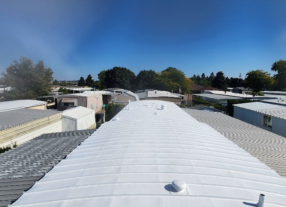 Mobile Home Roof Coating, Finished by First Rate Roofing Services