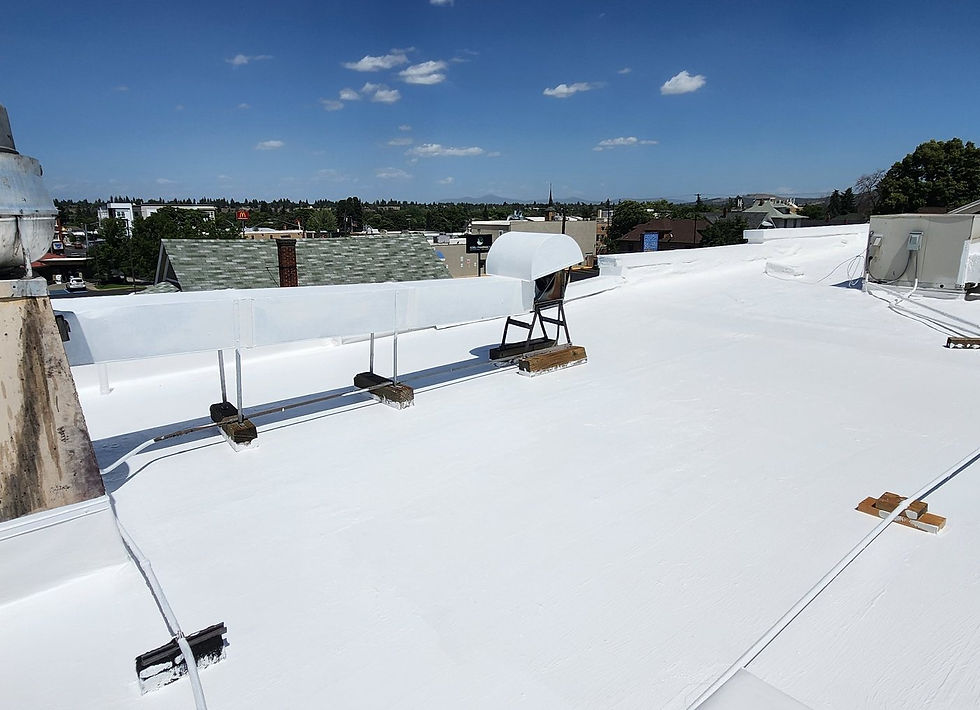 Commercial Roof Coating, After by First Rate Roofing Services