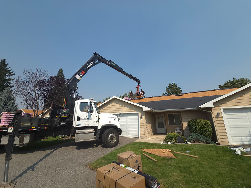 Crew Delivering Materials by First Rate Roofing Services
