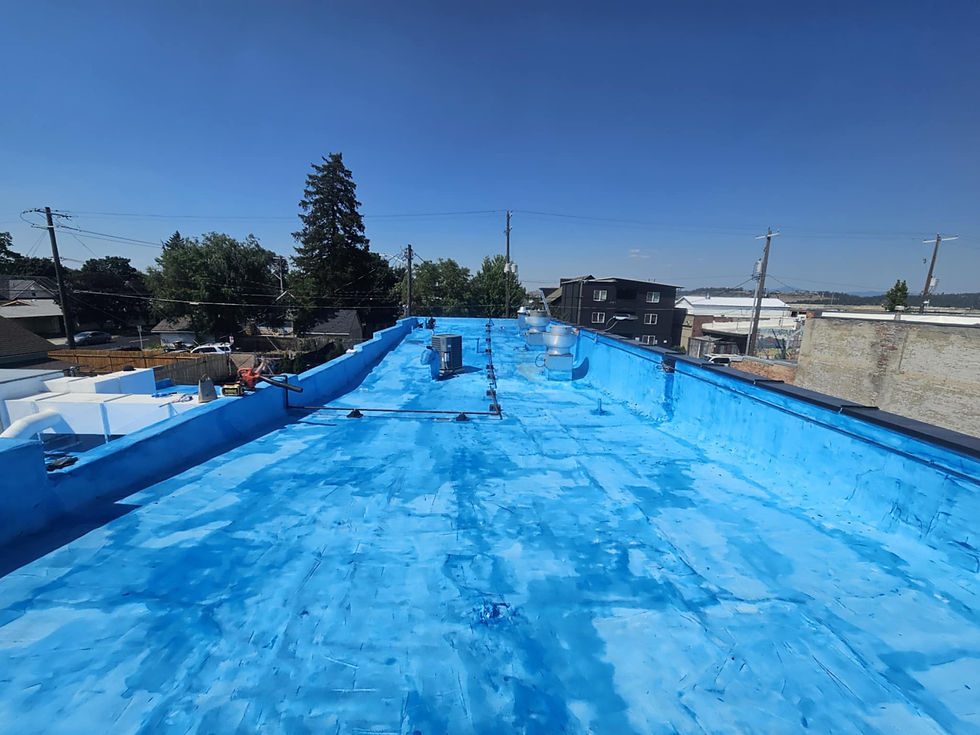 Roof Coating, Base Coat by First Rate Roofing Services
