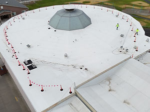 Commercial flat roof project in Omak, WA