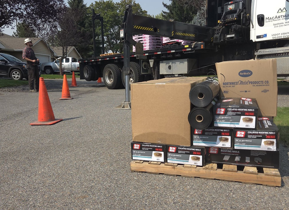 Materials Delivered to Site by First Rate Roofing Services