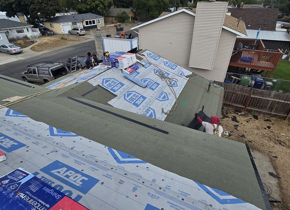 Roof Replacement, During by First Rate Roofing Services
