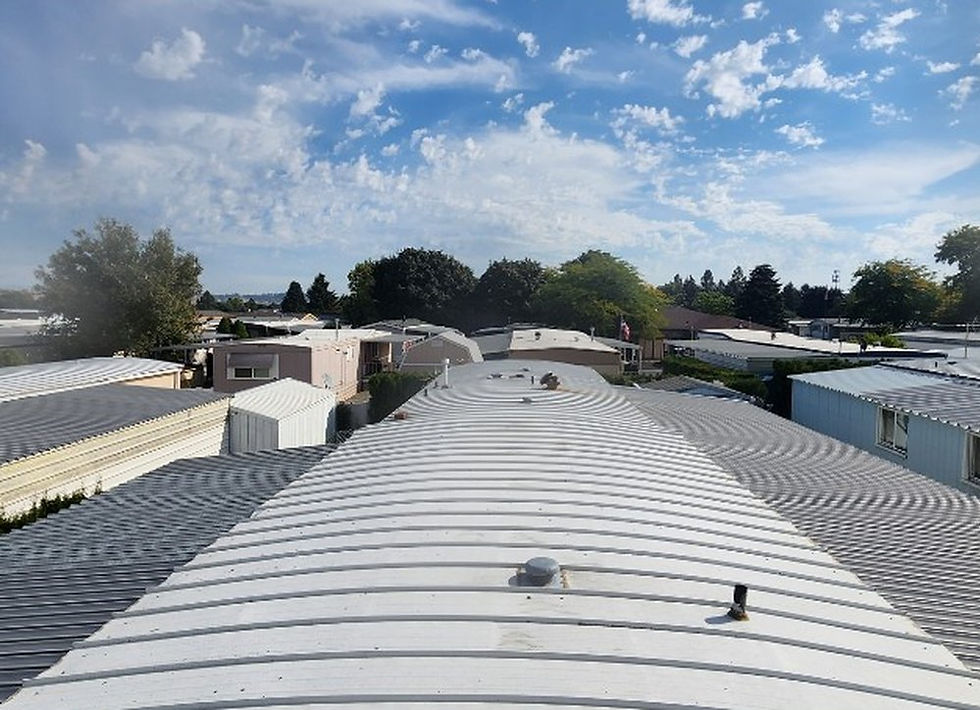 Mobile Home Roof Coating, Before by First Rate Roofing Services