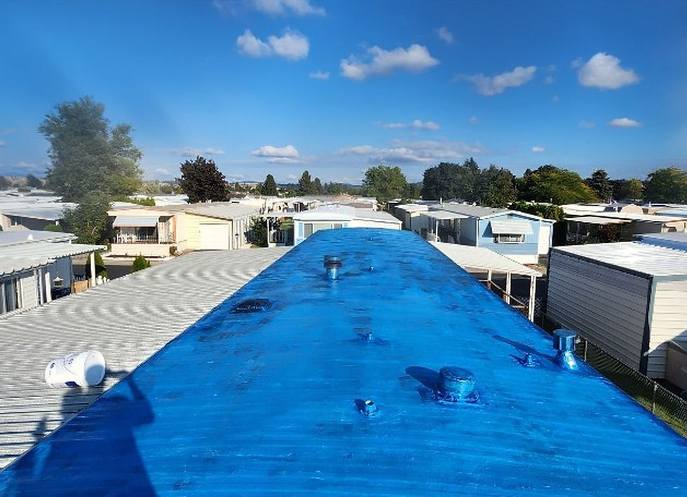 Mobile Home Roof Coating, Base Coat by First Rate Roofing Services