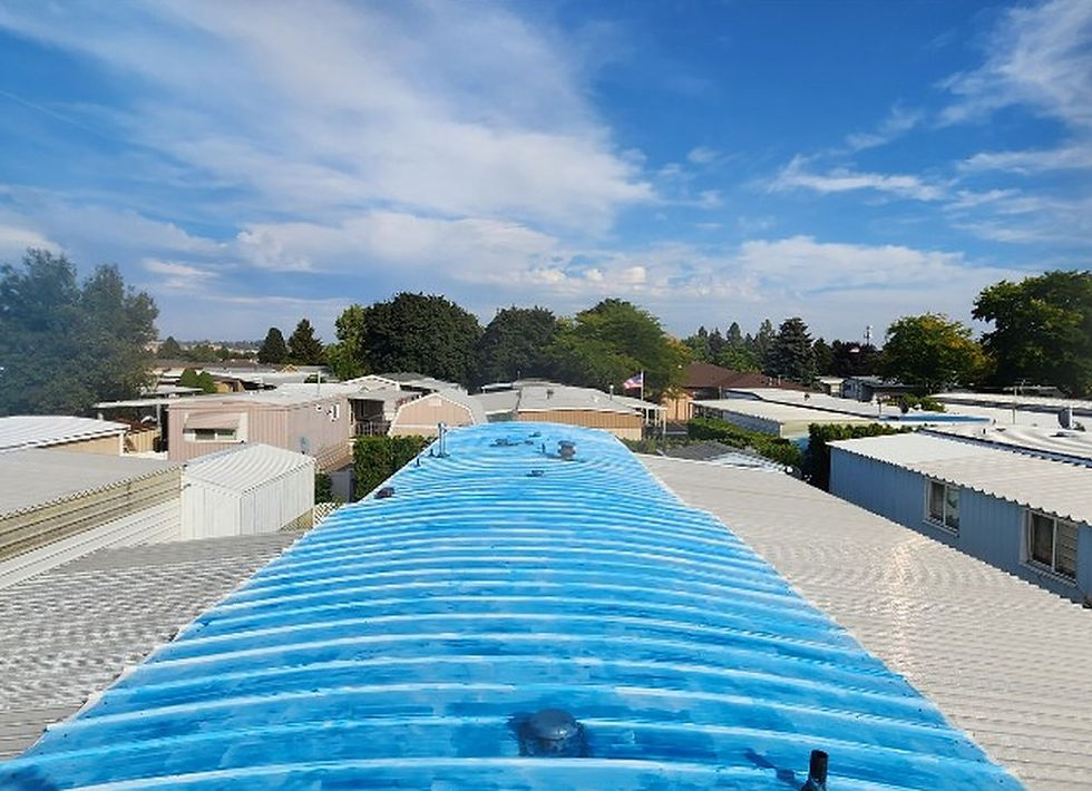 Mobile Home Roof Coating, Base Coat by First Rate Roofing Services