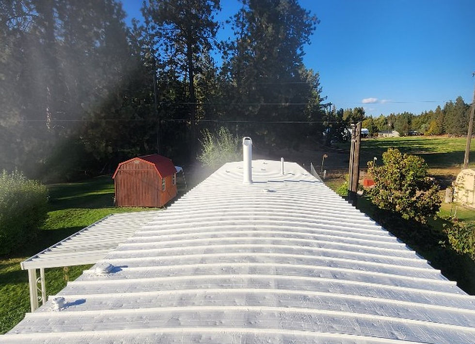 Mobile Home Roof Coating, Finished by First Rate Roofing Services