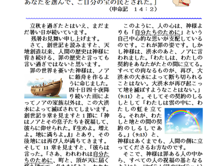 牧師室から8月