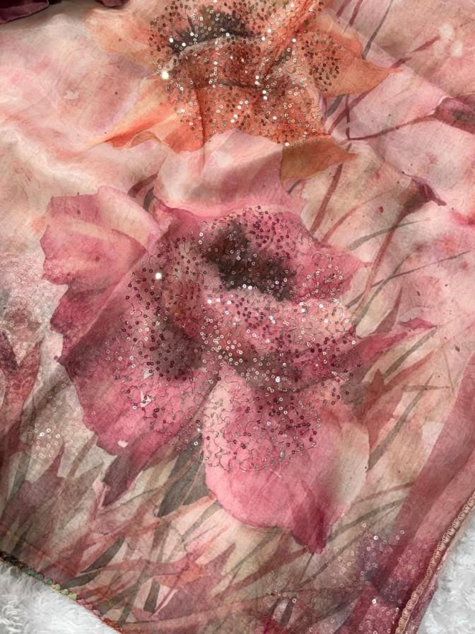 Thumbnail: SIMRAN GLASS ORGANZA PRETTY LOOK SAREE