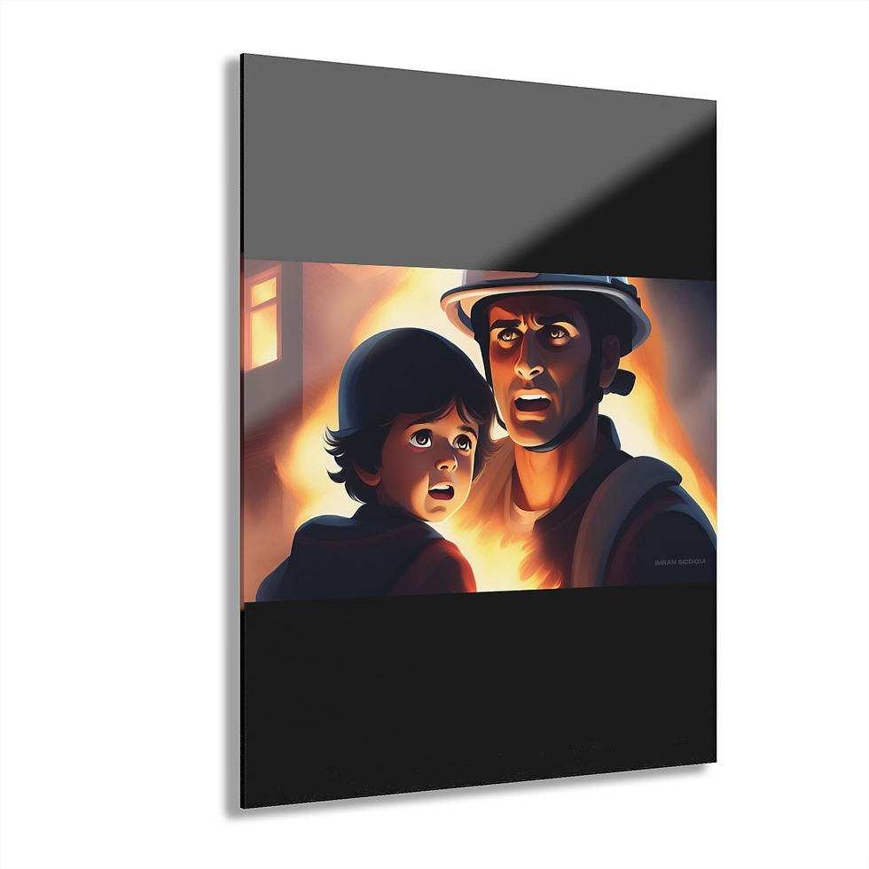 Thumbnail: The Fire Fighters 103 Acrylic Prints (French Cleat Hanging) 