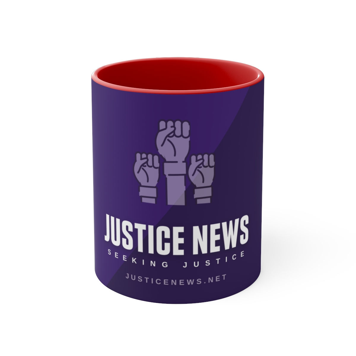 JUSTICE NEWS Accent Coffee Mug, 11oz