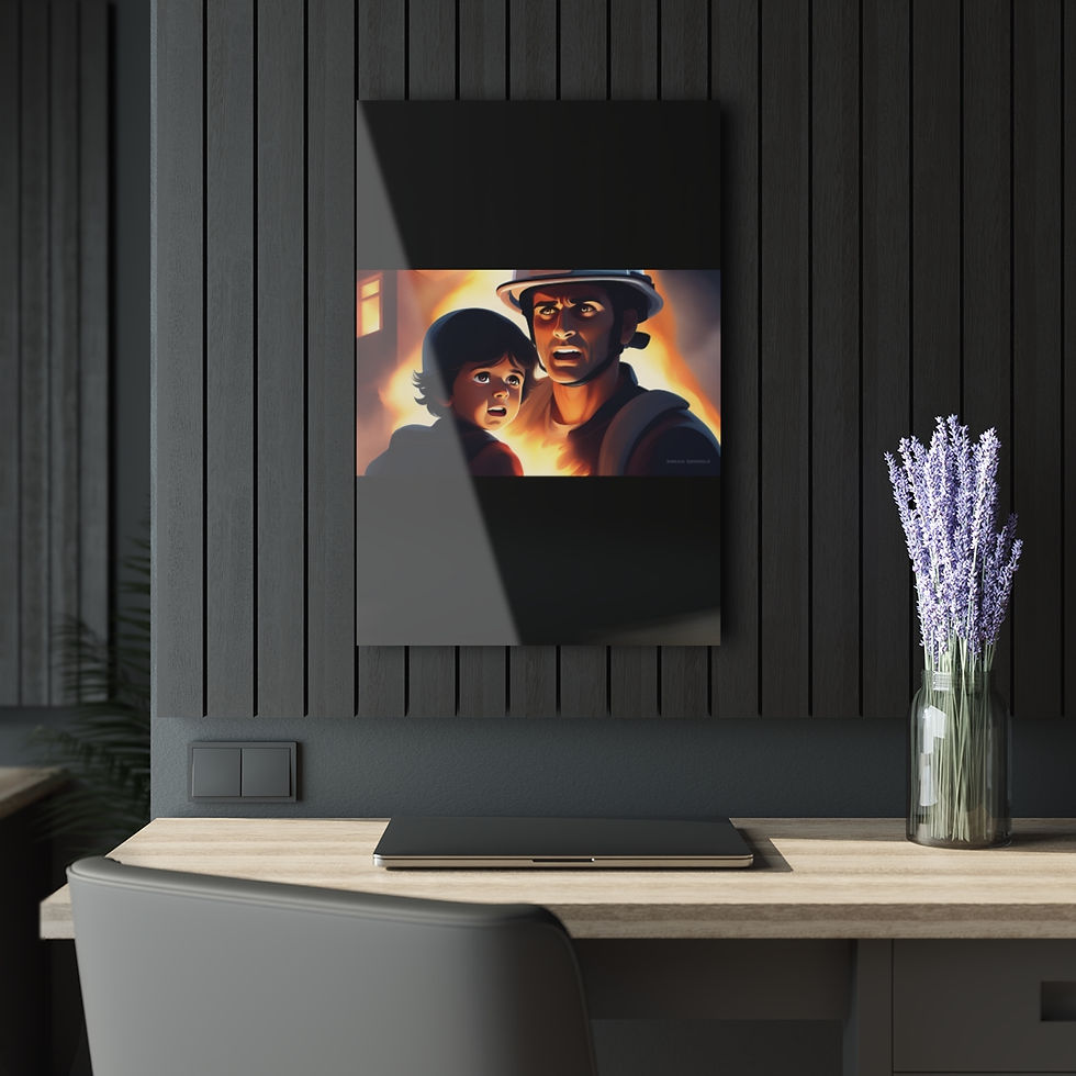 Thumbnail: The Fire Fighters 103 Acrylic Prints (French Cleat Hanging) 