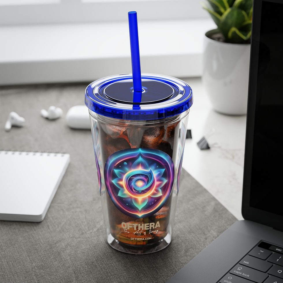Thumbnail: OfThera Sunsplash Tumbler with Straw, 16oz