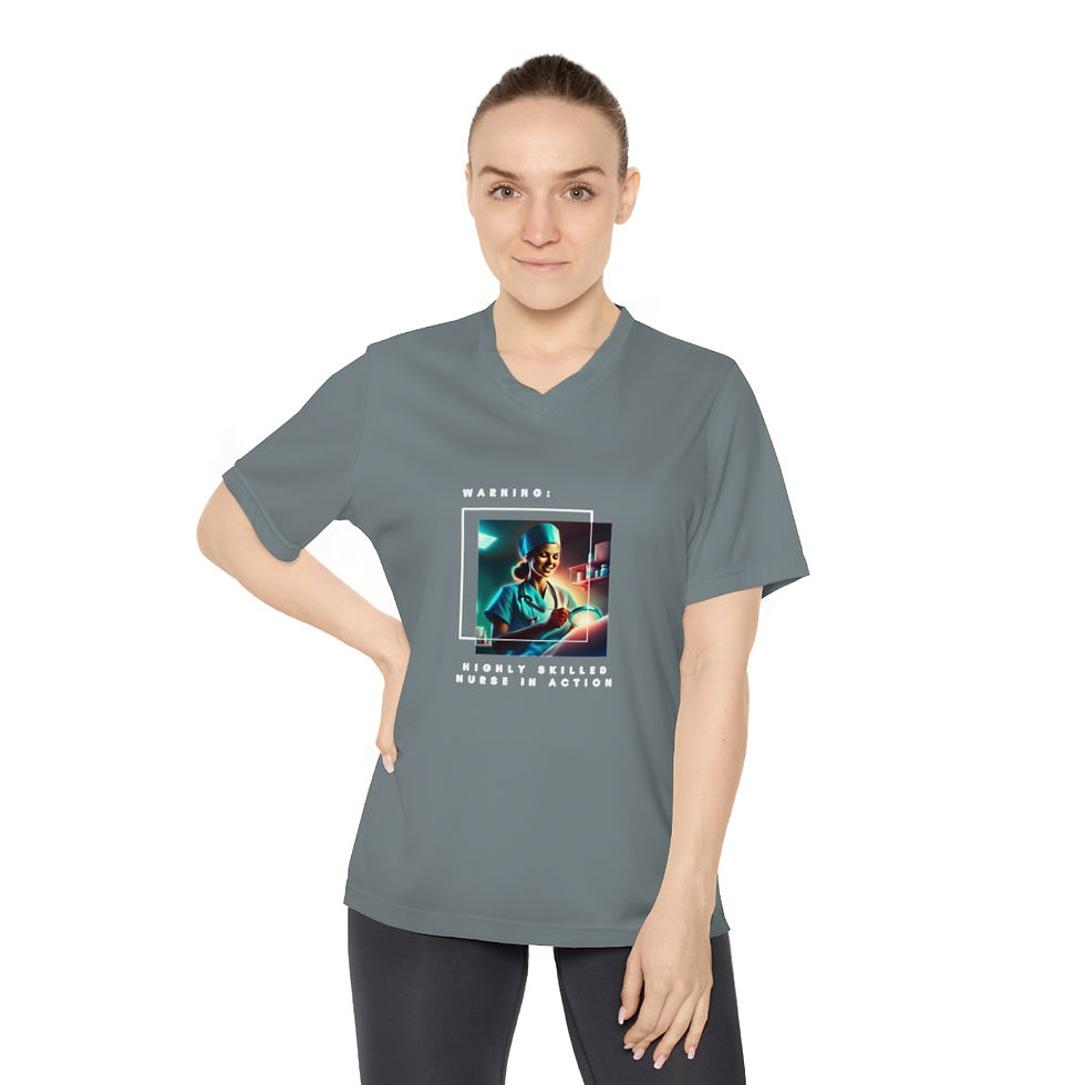Thumbnail: Nurses 100 Women's Performance V-Neck T-Shirt