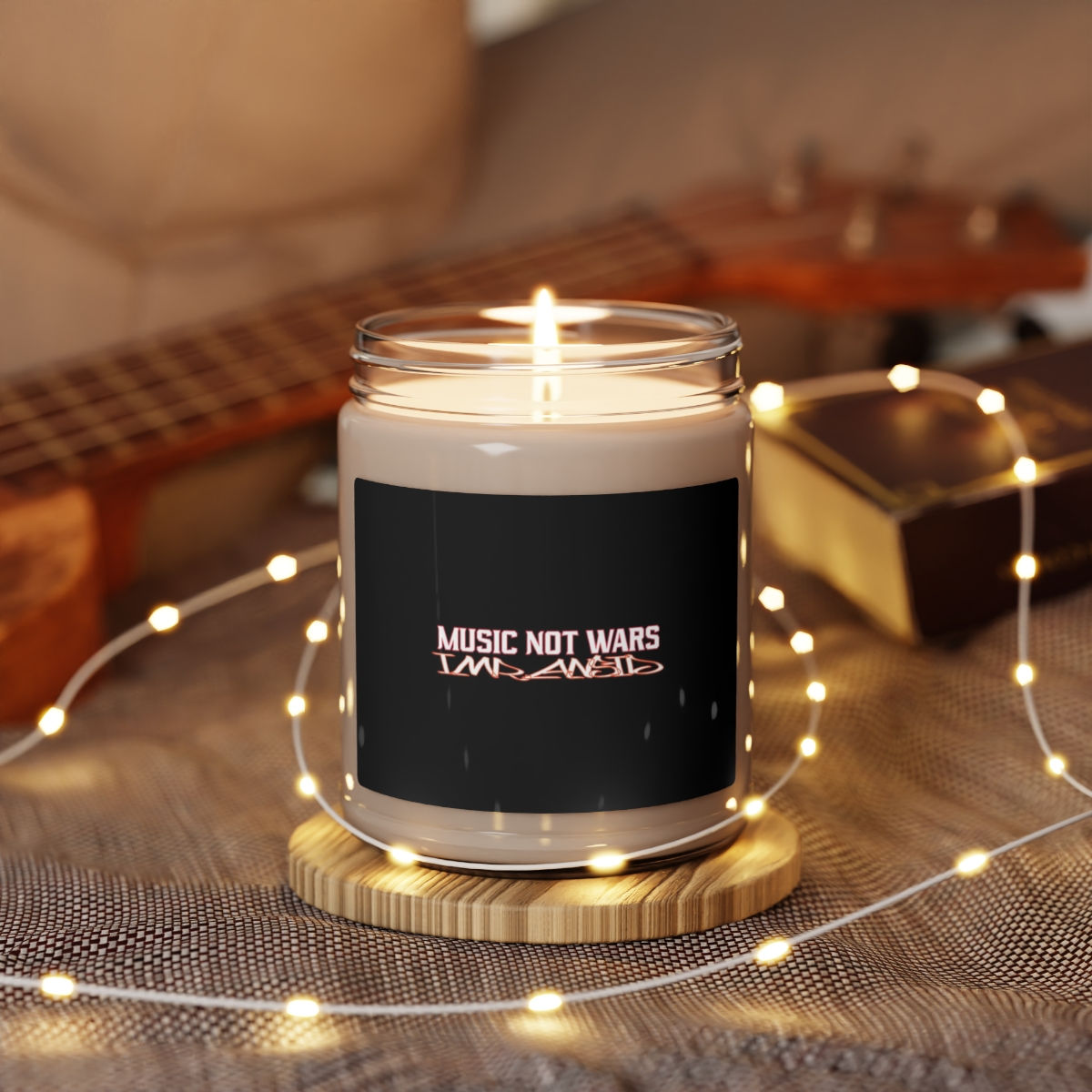 Make Music Not Wars Scented Soy Candle, 9oz