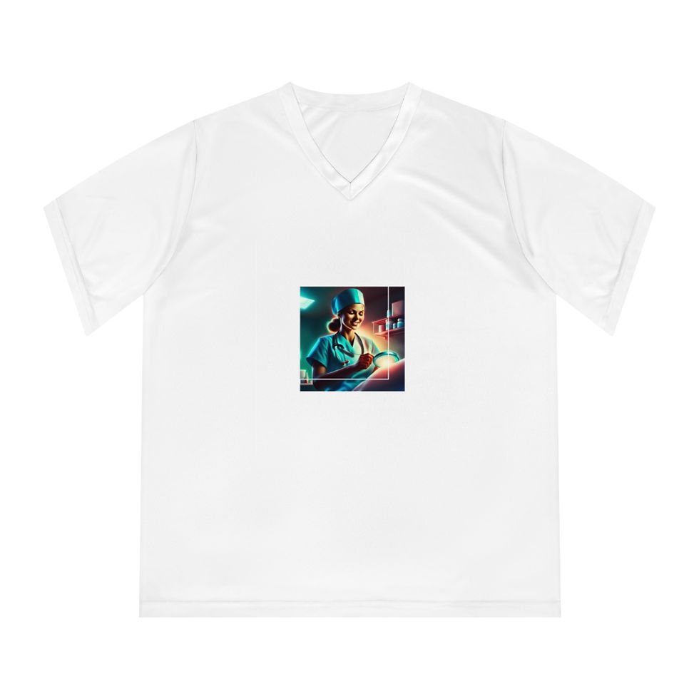 Thumbnail: Nurses 100 Women's Performance V-Neck T-Shirt