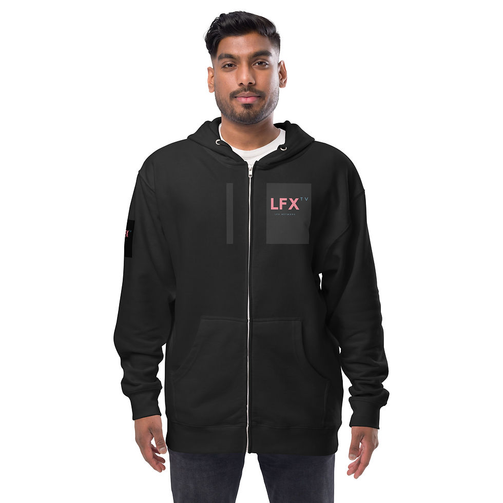 Thumbnail: Unisex fleece zip up hoodie