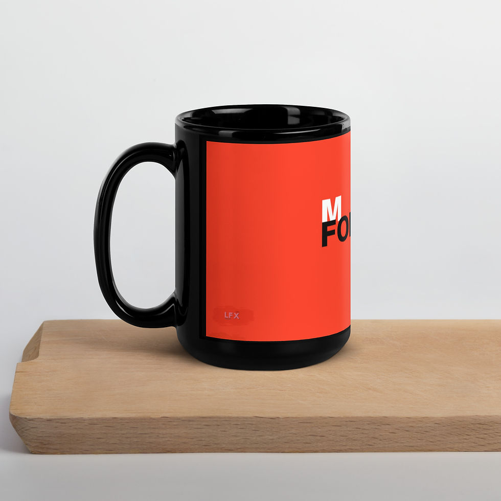 Thumbnail: MOVE FORWARD Black Glossy Mug
